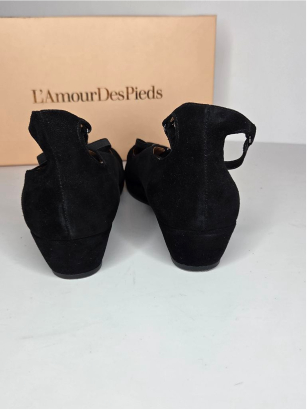 L'Amour Des Pieds Benham Wedge Shoes Black Suede Women's Size 11 Euro 42.5 - Picture 5 of 12